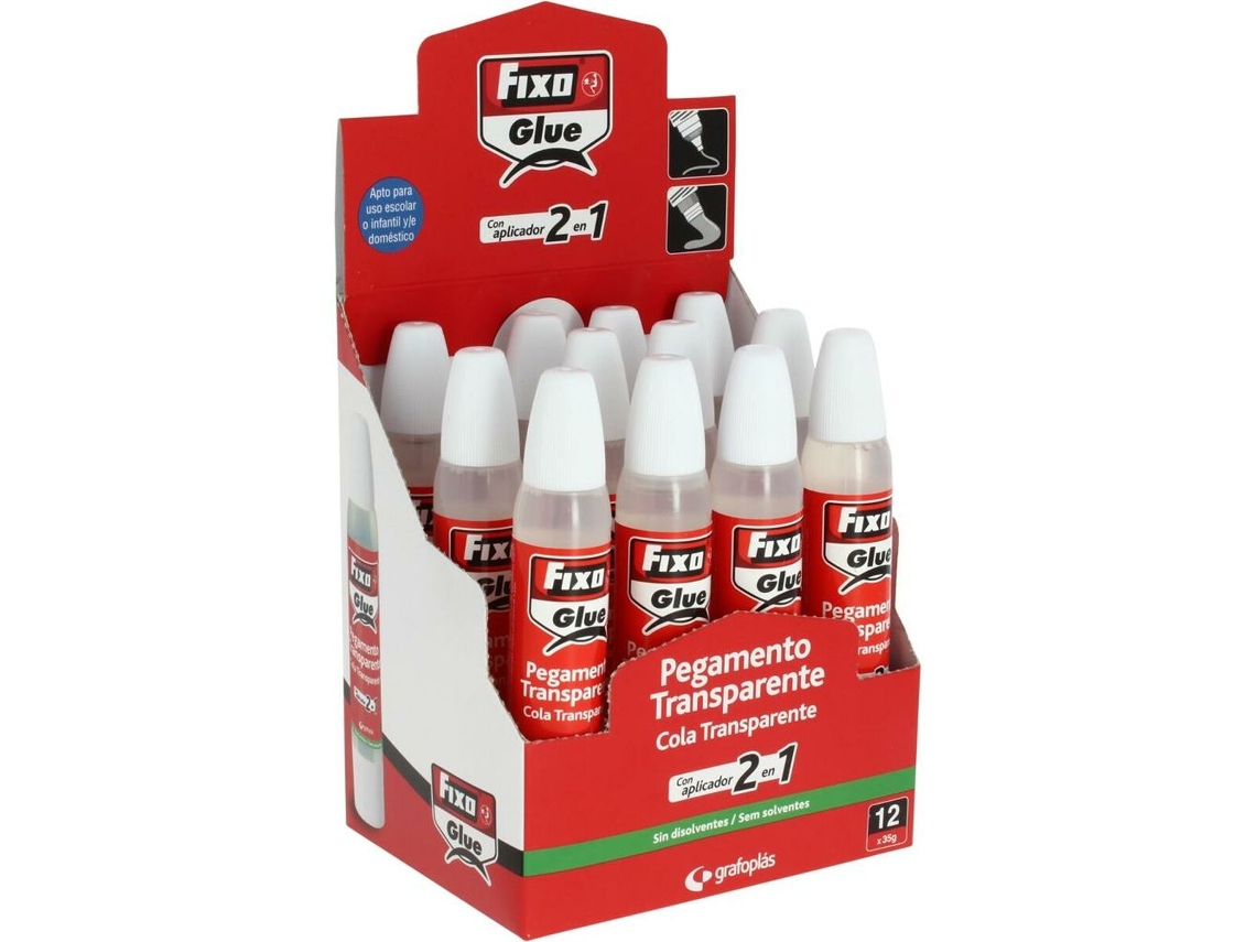 Adhesivo Instantáneo Fixo Transparente Doble punta 35 g (12 Unidades)