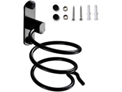 Soporte para secador de pelo, de pared con enchufe. GOKOCO