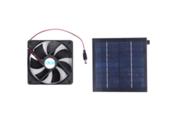 Kit de ventilador con panel solar de 20 W IP65 para gallineros y jardinería.