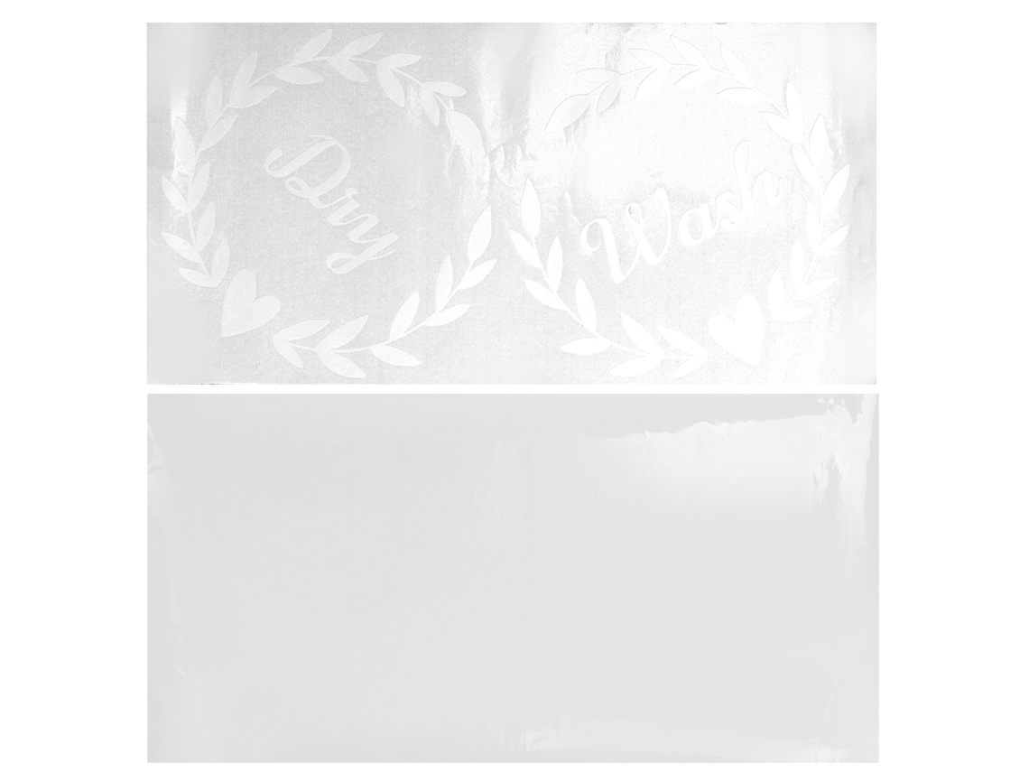 Adhesivo de pared autoadhesivo para decoración de lavandería rural - Lavadora