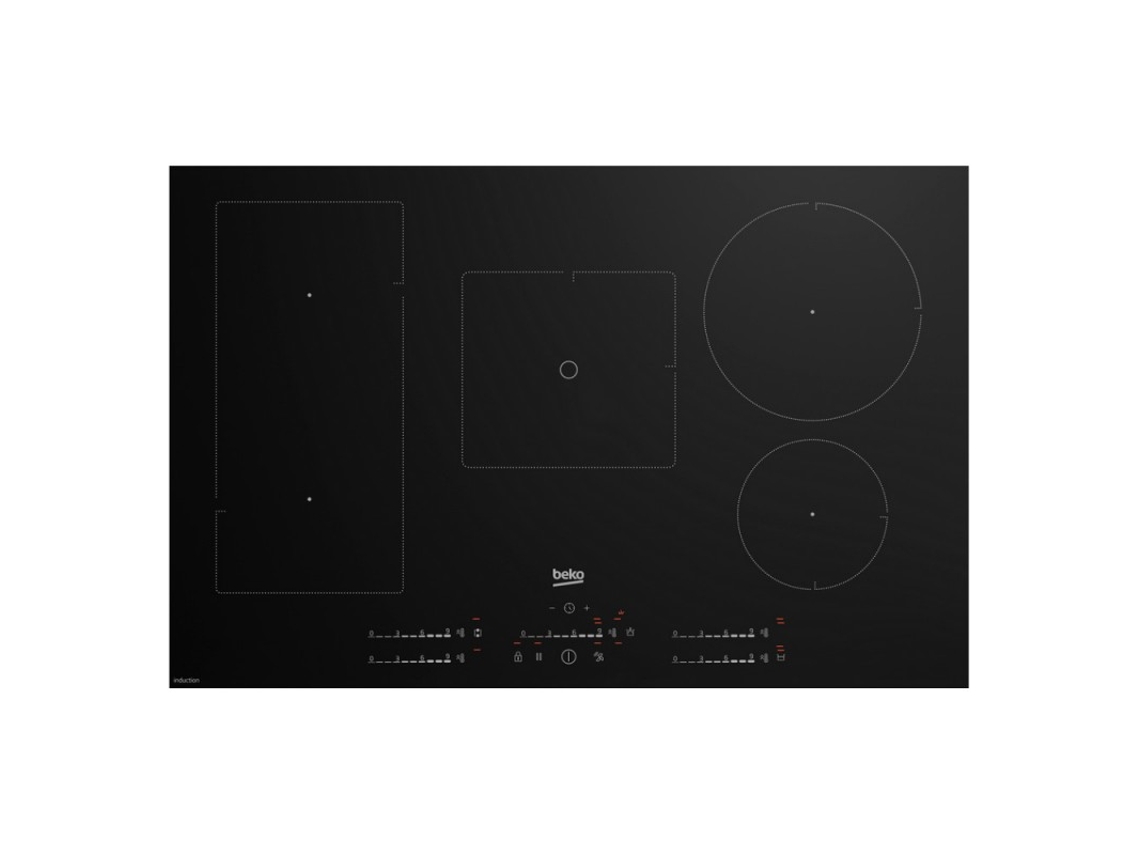 Placa de Inducción BEKO HII85770UFT (Eléctrica - 62 cm - Negro)