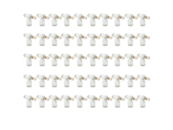 Válvula de control de flujo de aire neumática, 50 unidades, conector rápido ajustable SL8-01, color blanco duradero.