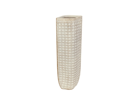 Florero ROMIMEX Crema Resina 20 x 59 x 13 cm