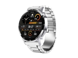 Reloj inteligente Yizhood plateado con pantalla HD de 1,35 pulgadas y 150 modos deportivos.