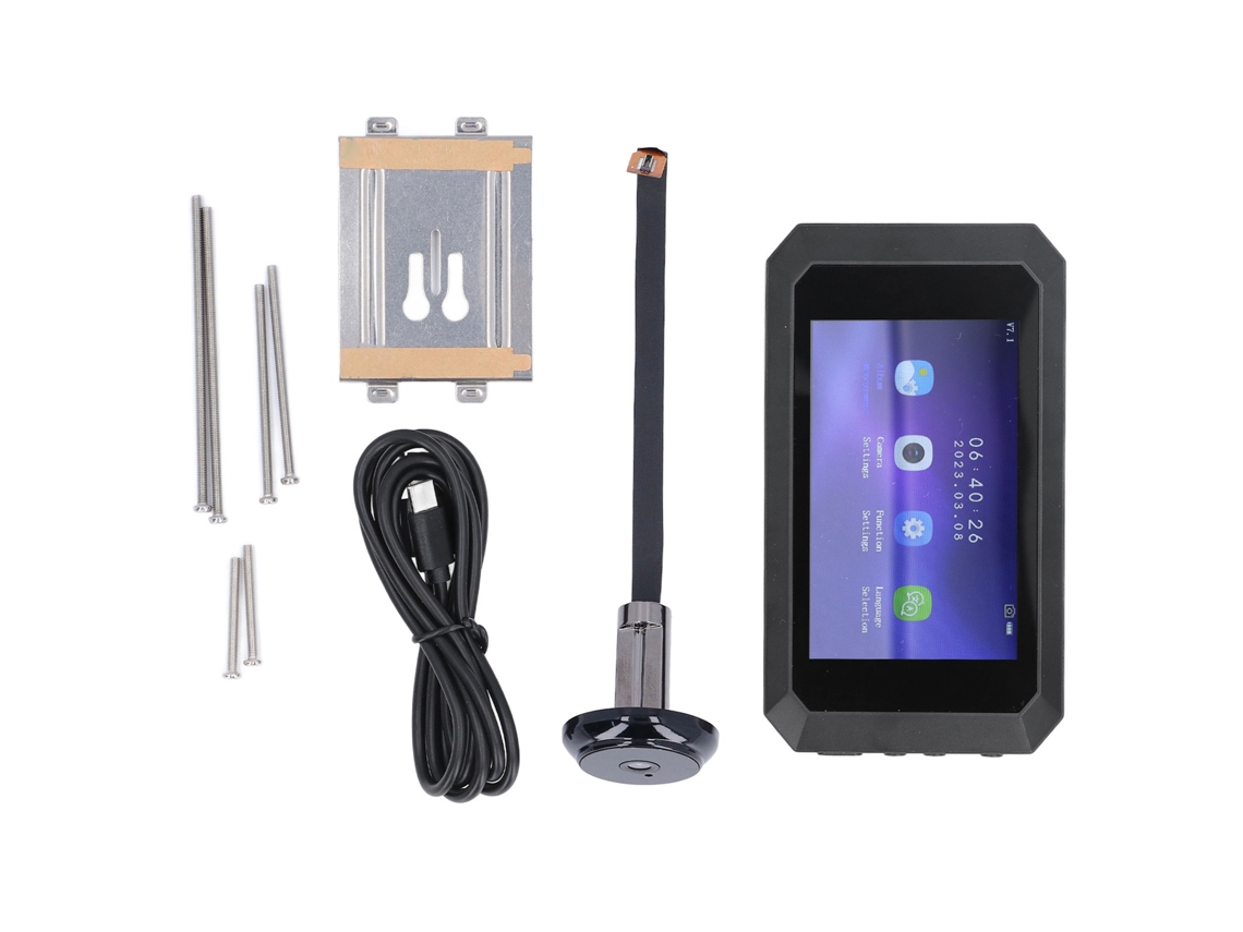Torniquete De Puerta Con Cámara De 2 Mp Y Resolución 1080p, Pantalla Lcd De 3,97 Pulgadas, Visión Nocturna De 135° Y Pantalla Electrónica.
