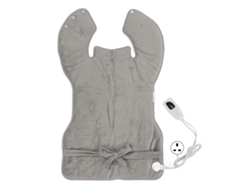 Calefactor Eléctrico Para La Espalda Con 6 Niveles De Temperatura, Suave Peluche, Plug Uk 220v, Gris Plata