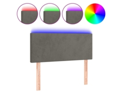 Maison Exclusive - Cabecero Con Led De Terciopelo Gris Oscuro 90x5x78/88 Cm