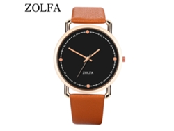 Reloj De Pulsera Para Hombre Con Correa De Pu Dial Redondo De Cuarzo Fashion (café)