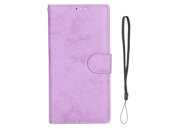 Capa De Telefone Protetora Carteira 2 Em 1 Flip Magnética Removível Para Galaxy S21 Ultra Roxa