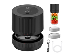 Selladora al vacío eléctrica Chrui para almacenar alimentos al vacío en frascos de vidrio de boca ancha y regular.
