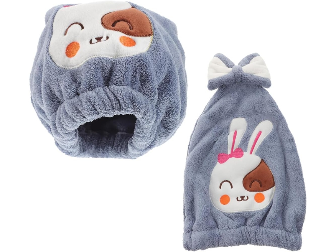 Juego De 2 Gorros De Toalla De Felpa Para Secar El Cabello.
