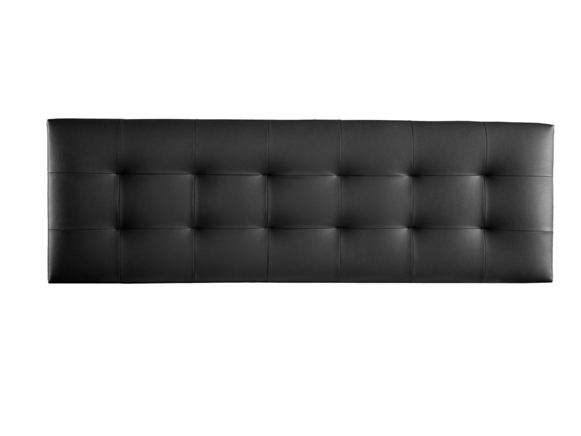 Cabecero Tapizado VERSALLES para Cama 150 ado Polipiel Negro ( 160 x 50 x 7 cm)