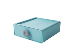 Caja De Almacenamiento De Plástico Multifuncional Con Cajón Para Uso En La Oficina Y El Hogar - Verde