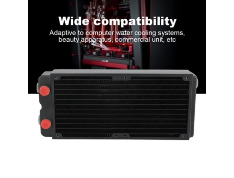 HURRISE Radiador de refrigeración por Agua Cpu Enfriador de Agua Hierro Inoxidable para Sus430 Pc Intercambiador de Calor Accesorio de computadora