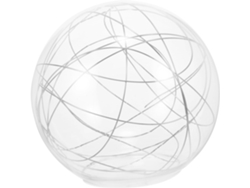 Globo De Cristal Transparente Con Alambre De Aluminio Plateado, De 130 Mm De Diámetro, Para Lámpara Colgante.