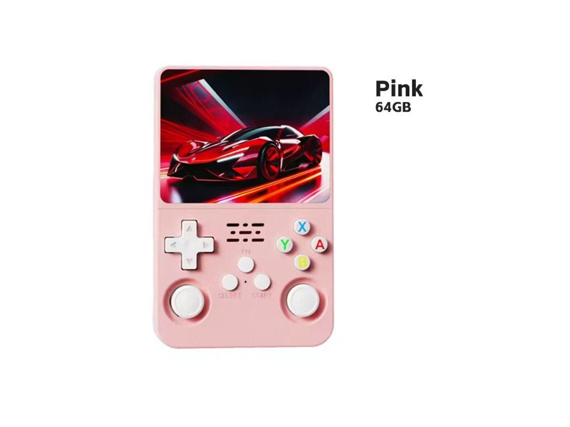 Consola De Jogos Porttil Fwinl R36s Jogo De Arcade Retro Porttil, Sistema Duplo 3d, Rosa 128gb