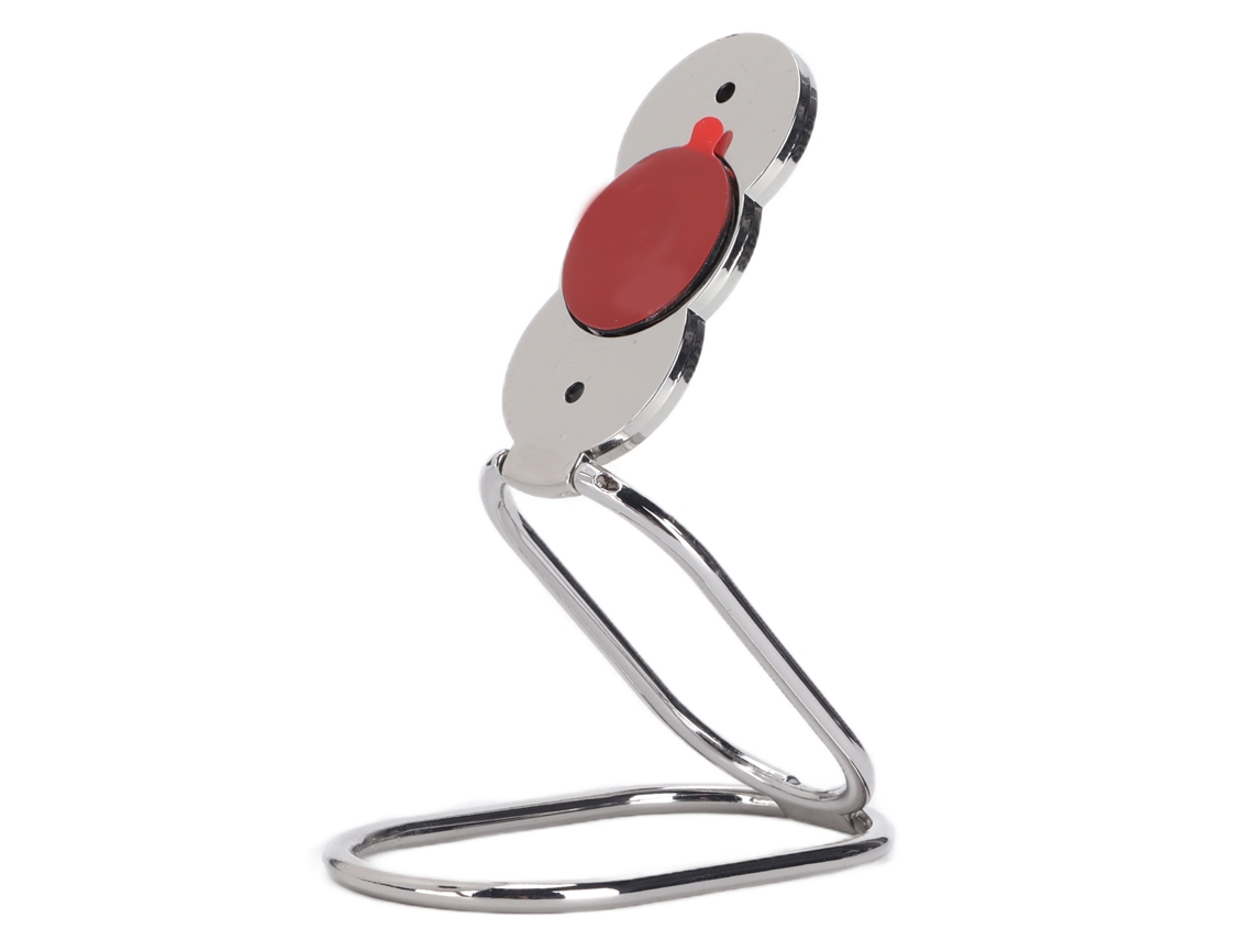 Soporte De Teléfono Anillo Portador 360° Rotación Plegable Magnético Soporte De Anillo Metálico Lazy Plata