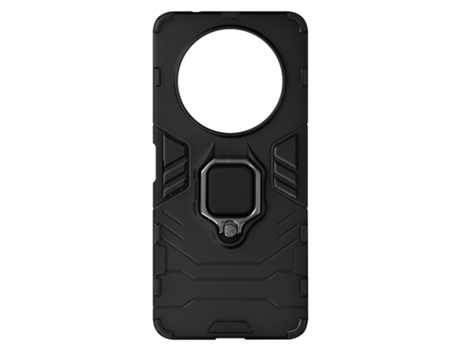 AVIZAR Carcasa para Xiaomi Redmi A3 Híbrida Antigolpe Anilla Metálica Soporte Negro