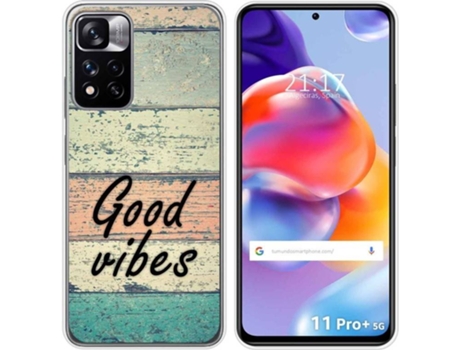 Carcasa para Xiaomi Redmi Note 11 Pro+ Plus 5G TUMUNDOSMARTPHONE Dibujos Madera 01 Multicolor