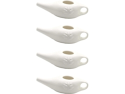 Juego De 4 Recipientes De Cerámica Para Limpieza Nasal, 250 Ml, Duraderos, A Prueba De Fugas, Para Enjuagues Nasales De Hombres Y Mujeres.
