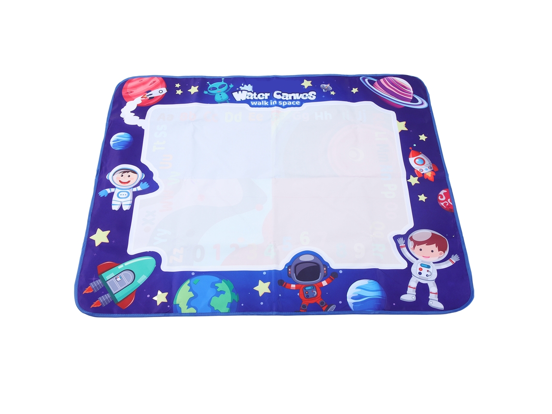 Tapete De Dibujo Con Agua Luminosa De 100x80 Cm Con Temática Espacial Para Niños De 3 Años En Adelante.