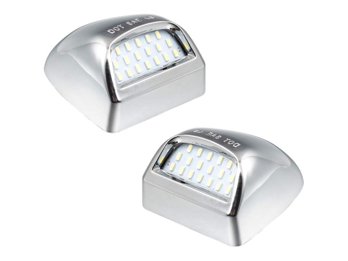 Luz Led Cromada Para Matrícula Compatible Con Silverado, Suburban, Gmc Si