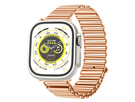 Correa para Smartwatch Acero Inoxidable con Hebilla de Cadena para Apple Watch Series 9, 8 y 7 41mm / SE 3 y SE 2, 6 y SE y 5 y 4 40mm / 3 y 2 y