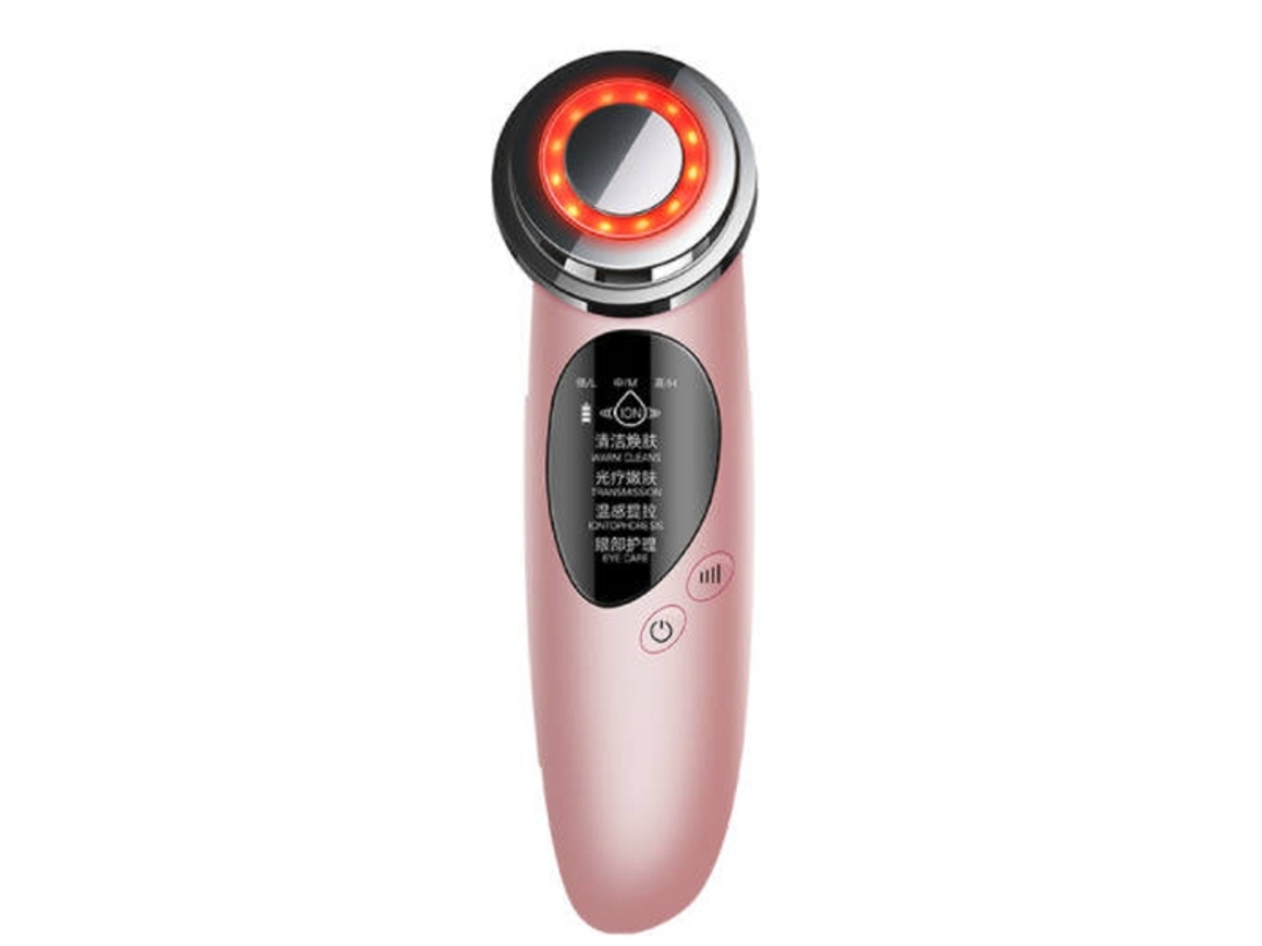 Masajeador facial sónico 4 en 1, máquina de rodillos, antienvejecimiento, reafirmante, limpieza profunda, facial, oro rosa Yemaesre
