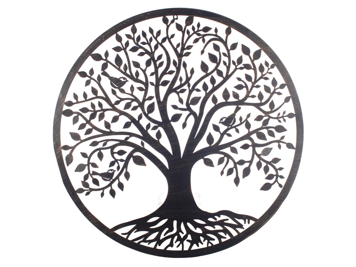 Signes Grimalt - Decoración de Pared | Arbol de la Vida Pared - 82 cm x 1 cm x 82 cm, Metal BY SIGRIS