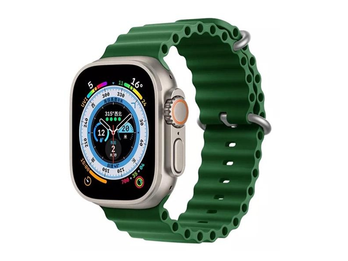 Correa de silicona Ocean Waves para Apple Watch Ultra 3 Verde Phonecare