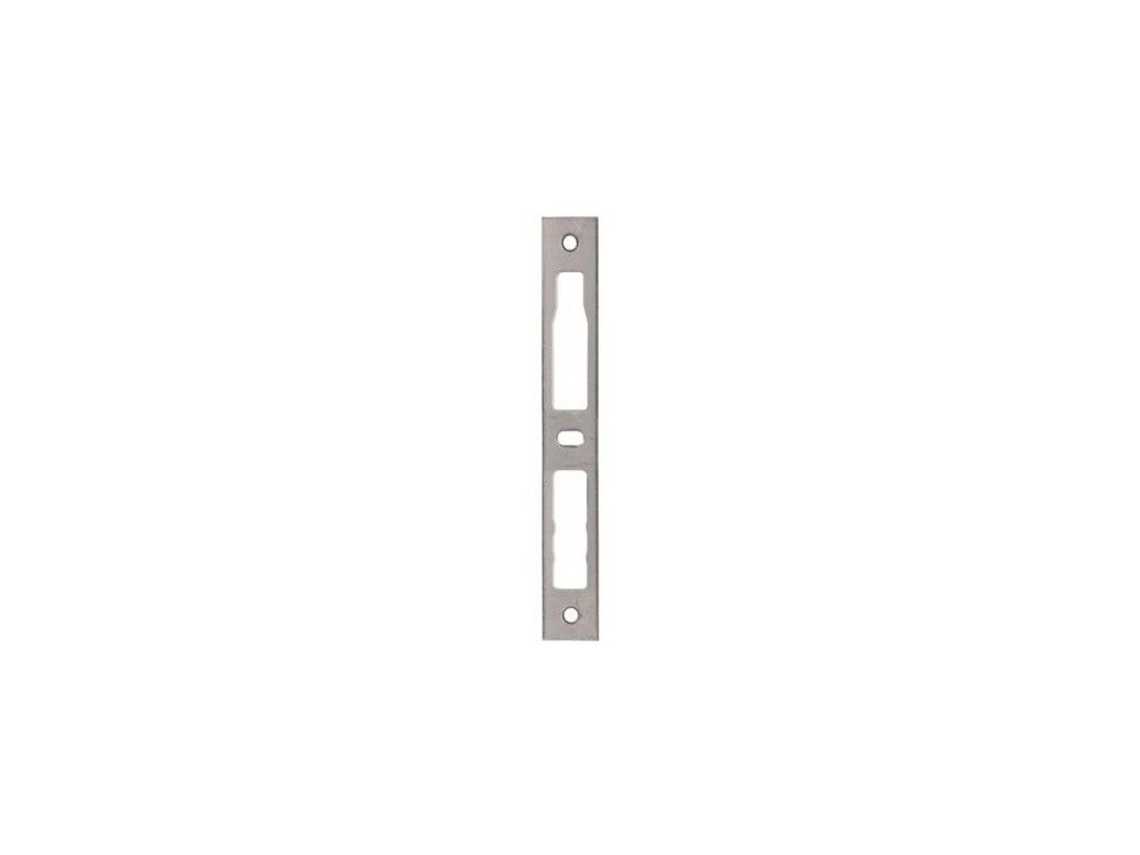 Placa central plana de acero inoxidable Metalux Dyme con llave europea mate