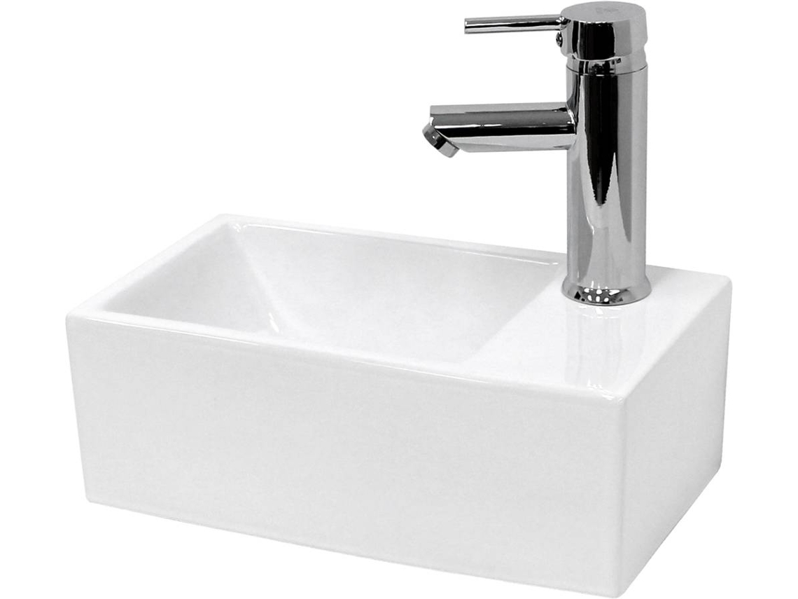 Lavabo ECD (Blanco - Cerámica - 350x205x125 mm)