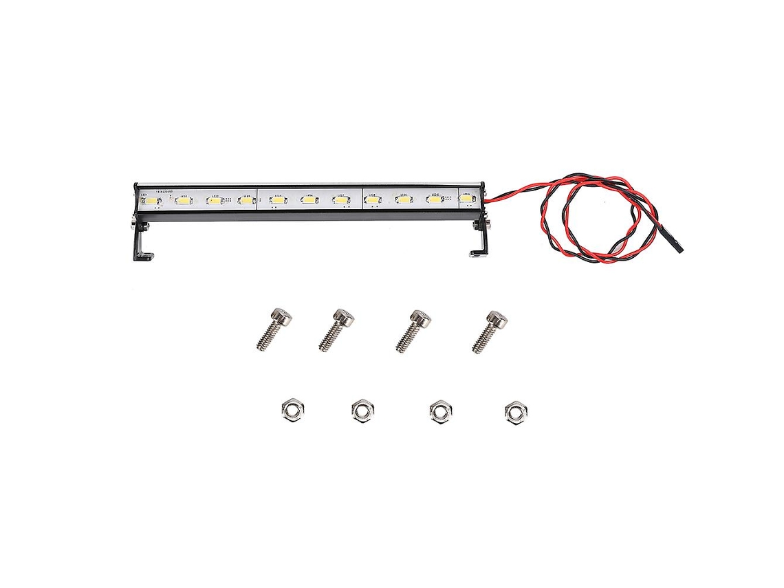 Luz de techo para coche RC de 148 mm, 5 V, 7,4 V, 3 W, 11 LED, para TRX-4 SCX10 90046 1/10 Crawlervayotoy