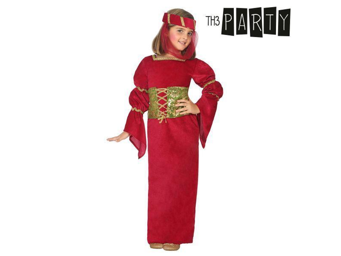 Disfraz Unisex Dama Medieval Rojo