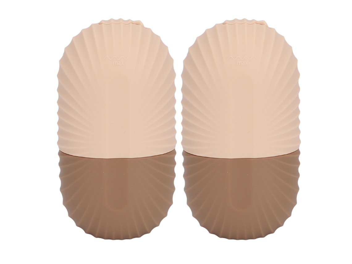 moldes de silicona lavables y resistentes a la temperatura para rodillo facial de hielo de 100 ml, ideales para el cuidado de la piel en casa o para viajes. Color marrón.