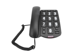 Telefone Fixo Com Fio Para Idosos Botões Grandes Discagem Rápida Volume Ajustável Montável Na Parede
