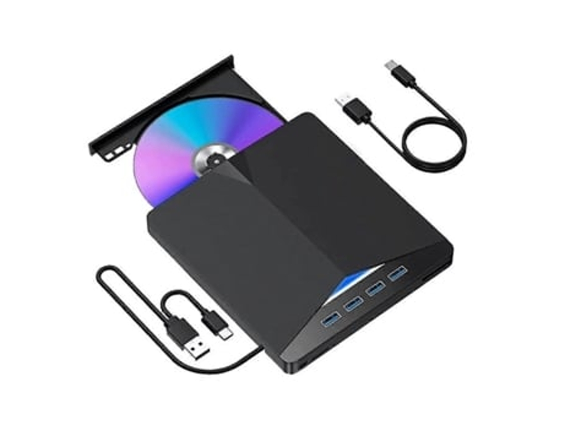 Grabadora y grabadora de CD externa DVD-RW USB 3.0 tipo C, unidad óptica externa para PC y portátil Digitallab
