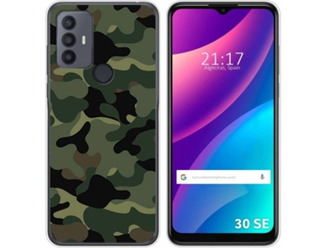 Carcasa para TCL 30 SE TUMUNDOSMARTPHONE Dibujos Camuflaje Multicolor