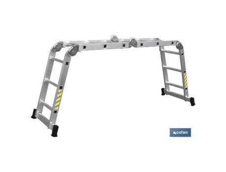 Escalera multiusos alum. 4x3 peldaños y 3,25 mts