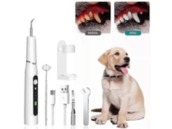 Cepillo de dientes ultrasónico para perros, removedor de placa con 3 modos, kit de limpieza para perros y gatos, eliminación de sarro, GOKOCO
