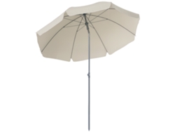 VPMKP - Sombrilla inclinable Outsunny octogonal jardín/playa, Ø2 m, metal y poliéster, bolsa de transporte, crema
