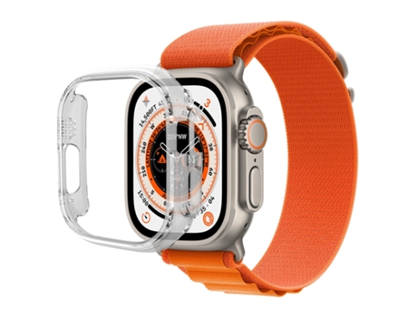 Funda protectora semiinclusiva de una pieza para Apple Watch Ultra 49 mm / Apple Watch Ultra 2 49 mm (transparente)