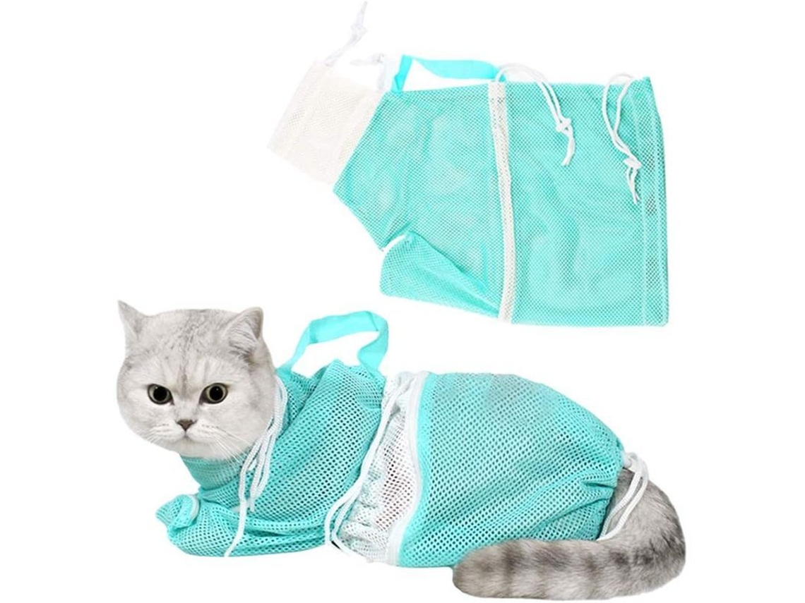 2026-bolsa Para Baño De Gatos Ajustable Con Cremallera Y Cordón Multifuncional Para Baño Y Toalla