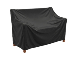 Banco Jardim Madeira 2 Lugares Impermeável 125x62x90cm Encosto Marrom Claro