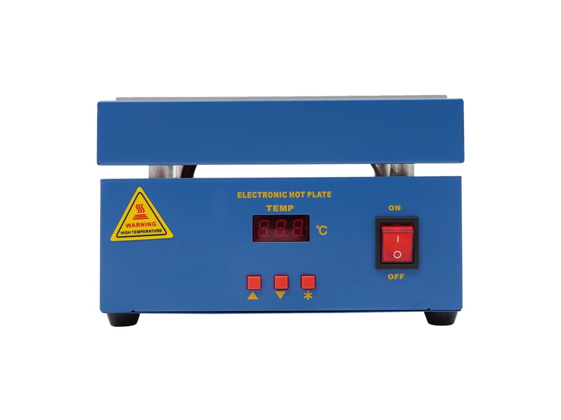 Placa calefactora, pantalla digital, rango de temperatura ajustable, azul, 220-250 V OEM