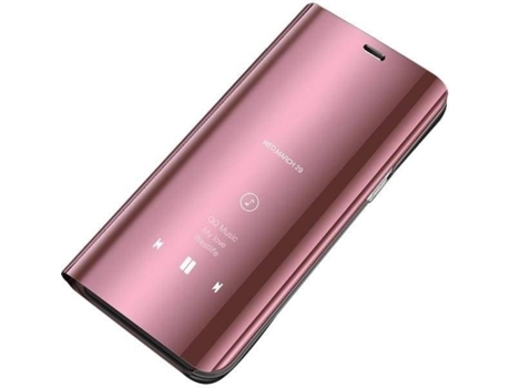 Carcasa Xiaomi Redmi 9A LMOBILE Clear View Transparente - Rosa