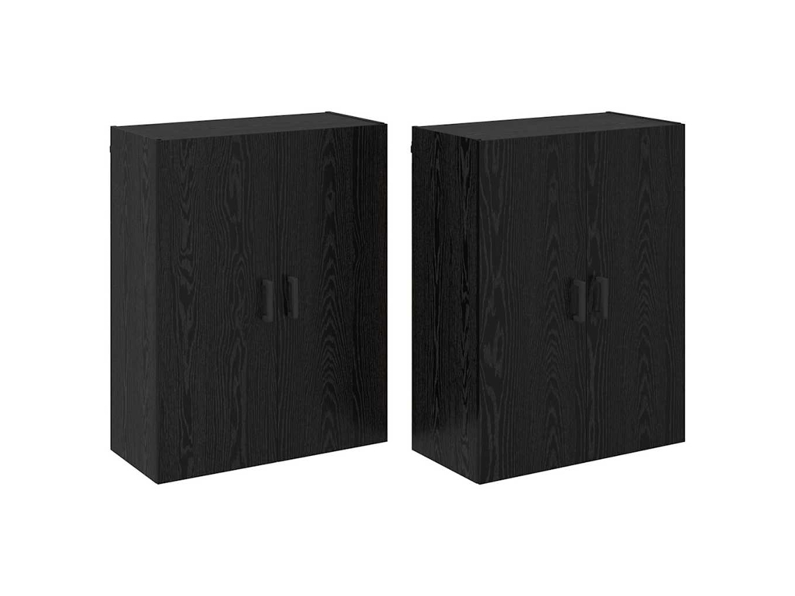 Conjunto de 2 armarios de pared de roble negro MAISON EXCLUSIVE (69,5x34x90 cm)