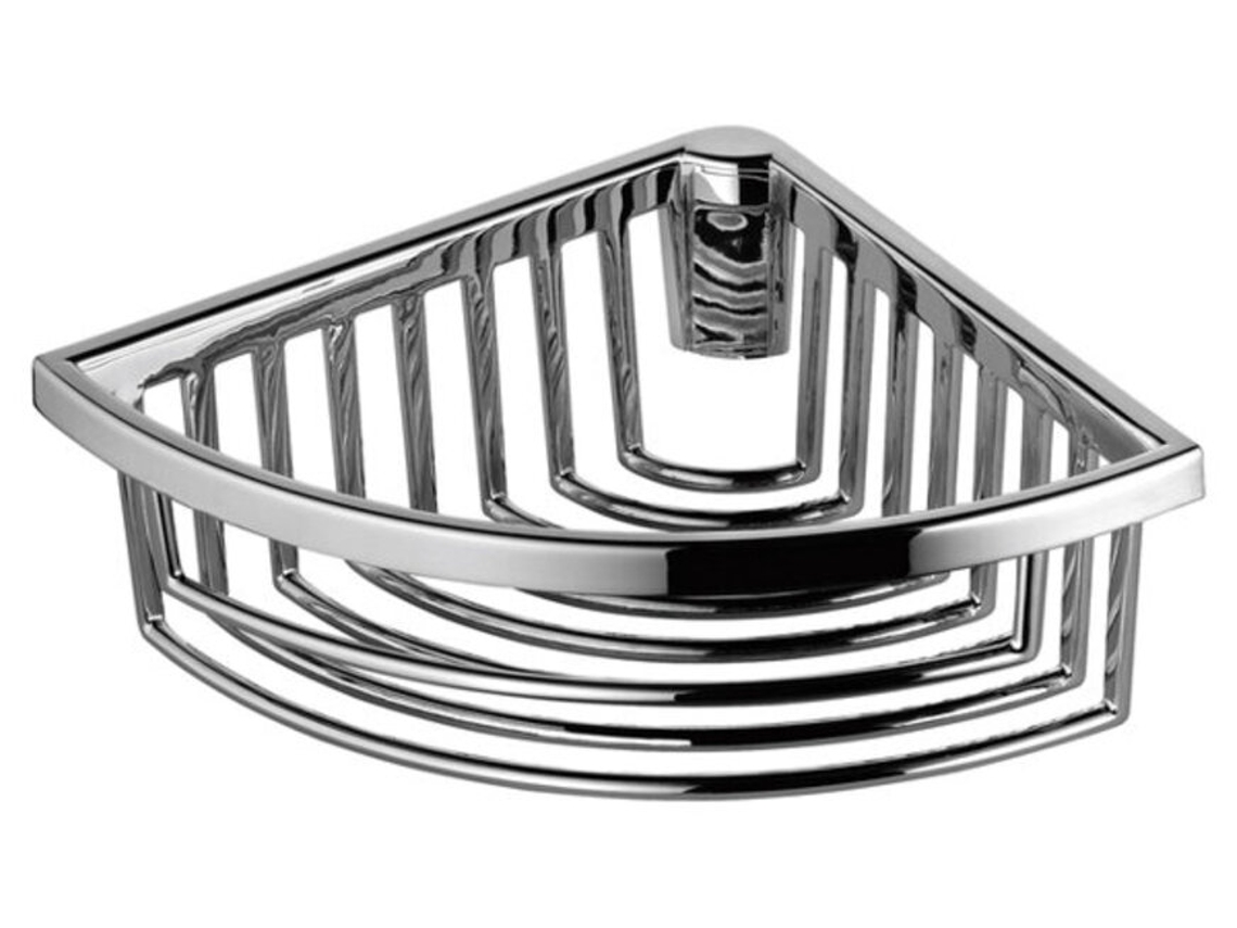 Cesta de esponja de esquina KEUCO 24944, modelo de alambre, desmontable, altura: 72mm, cromada