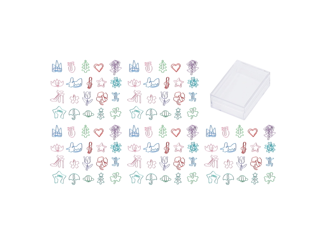 100 clips de papel con forma de animales, colores surtidos, lindos