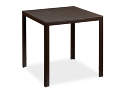 Relaxdays Mesa De Jardim Quadrada, Madeira, Mesa Para Jardim, Varanda, Terraço, 74,5x77,5x77,5cm, Marrom